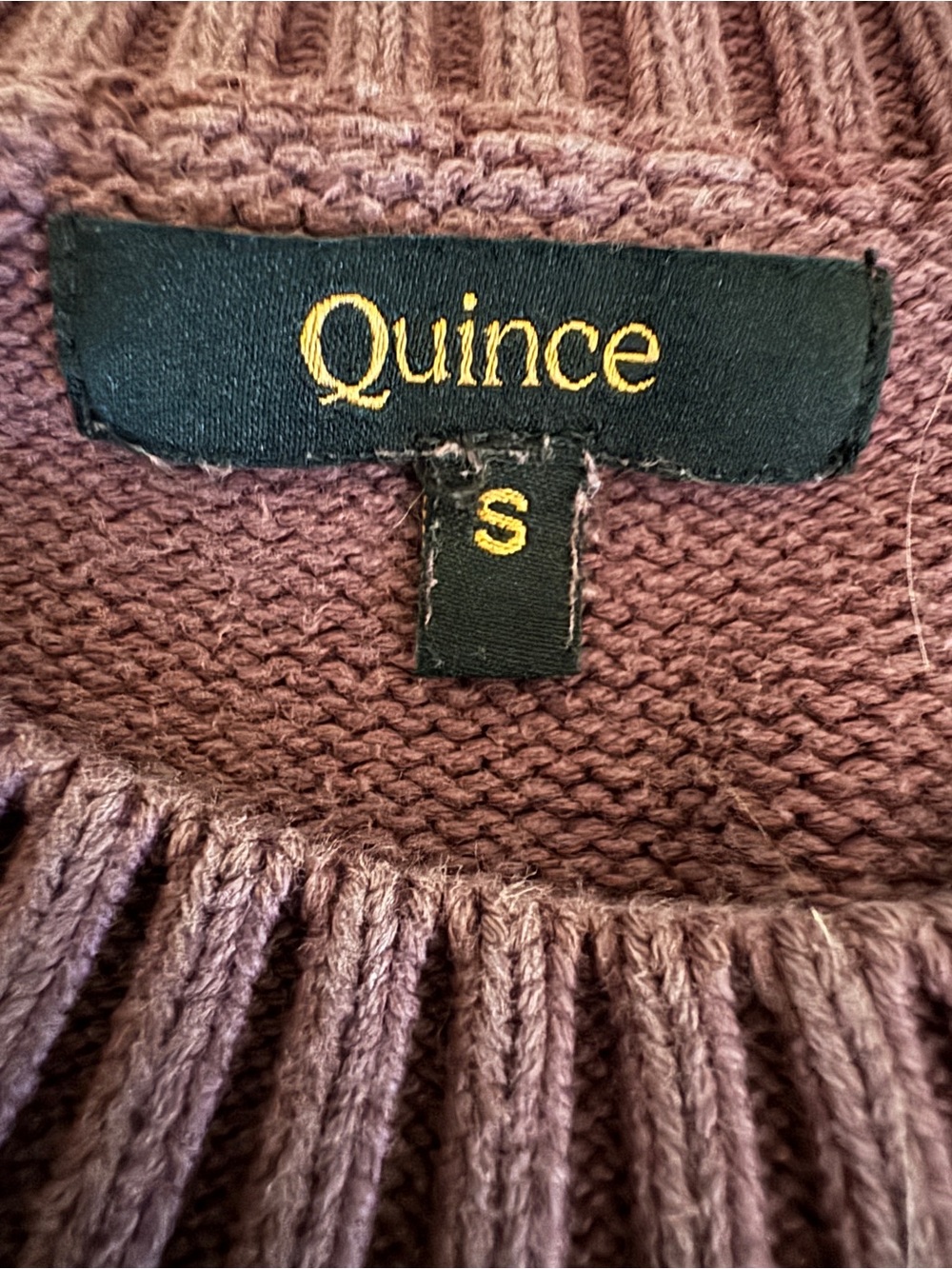 Quince Scoopneck Crew Sweater in Dusty Mauve - Picture 3 of 3